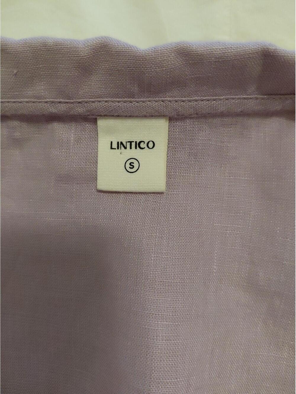 Lintico Linen Top V-Neck Half Sleeve Violette Sz S EUC - Picture 8 of 15